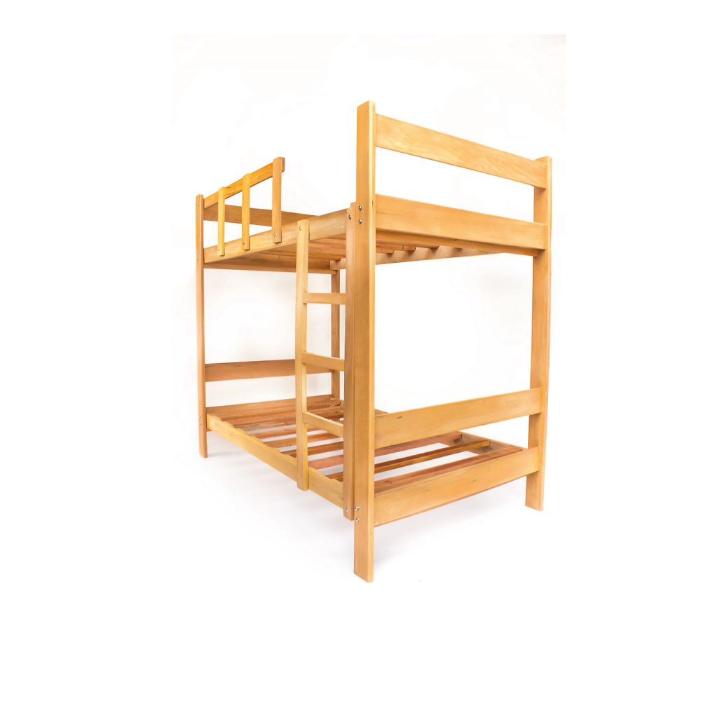 CAMAROTE 1.5 PLAZAS PINO DE 1.5″ X 5″+ ACAB. LAQUEADO - Imagen 2