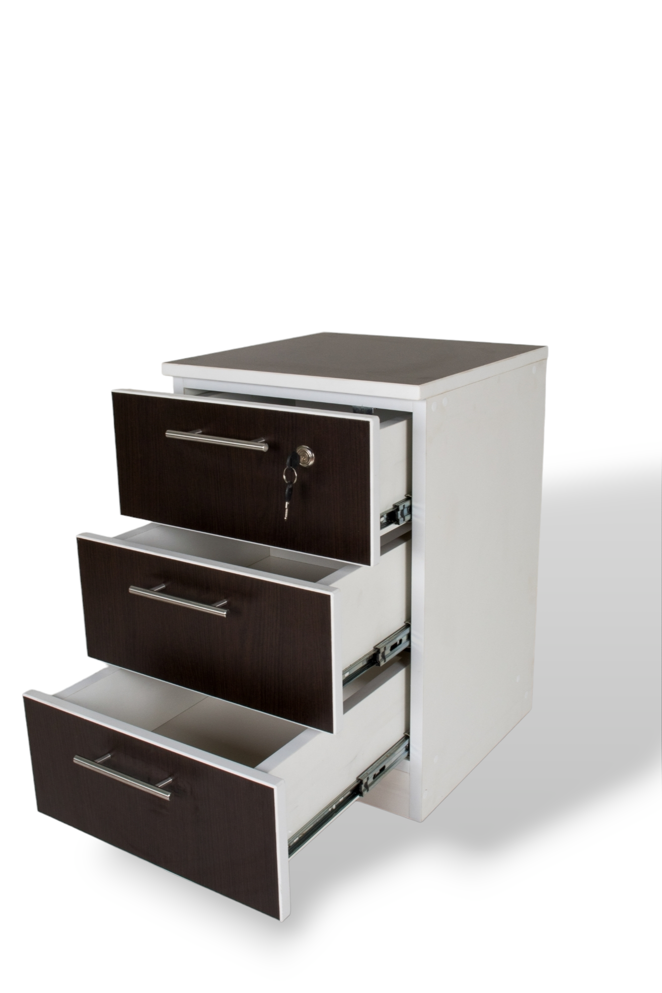 VELADOR MODERNO - 3 CAJONES+ CERRADURA - COLOR WENGUE - Imagen 3