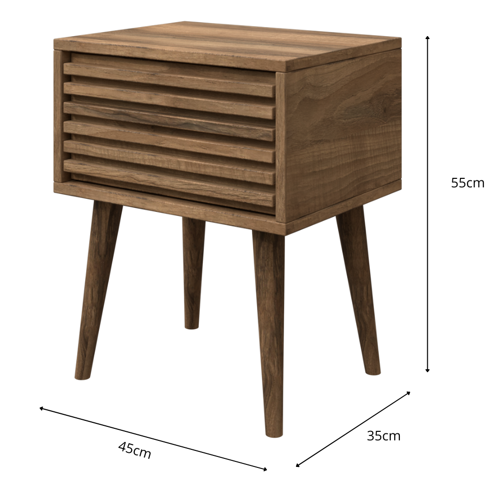 VELADOR RÚSTICO 1 CAJÓN SISTEMA PUSH - Imagen 2