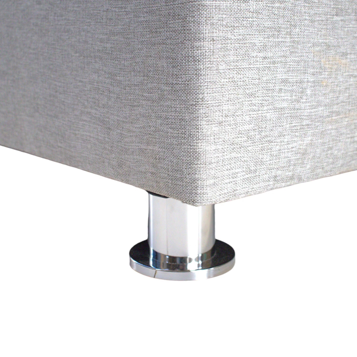 Cama tapizada modelo Lima box espacio - Color Gris claro - Imagen 3