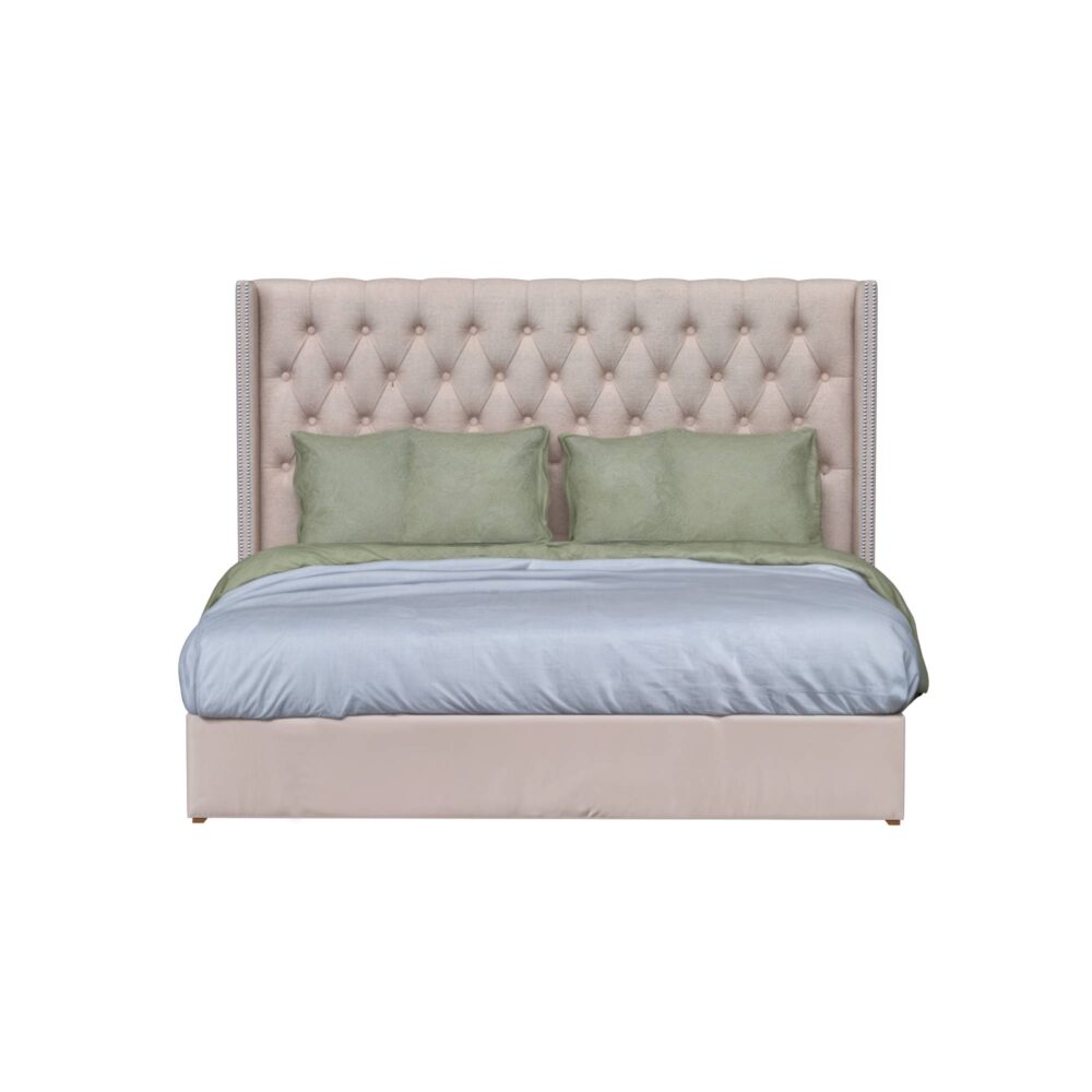 Cama tapizada Marsella - Color Beige (Tela antifluido) - Imagen 3