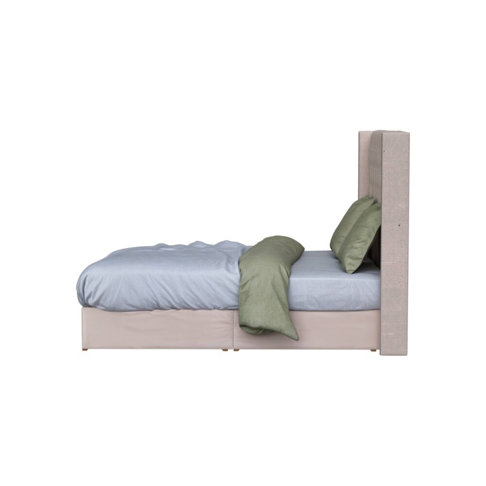 Cama tapizada Marsella - Color Beige (Tela antifluido) - Imagen 4