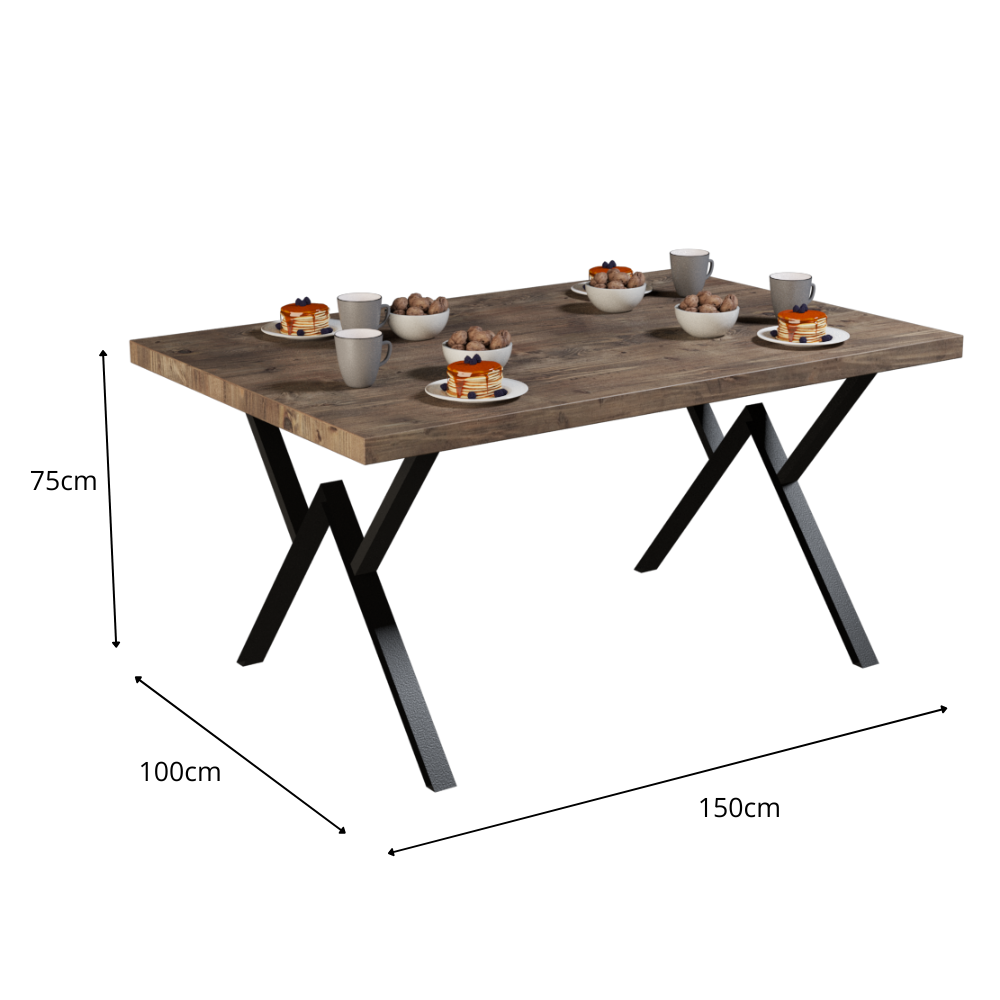 MESA ANKA + ESTRUCTURA CON ACABADO AL HORNO - Imagen 4