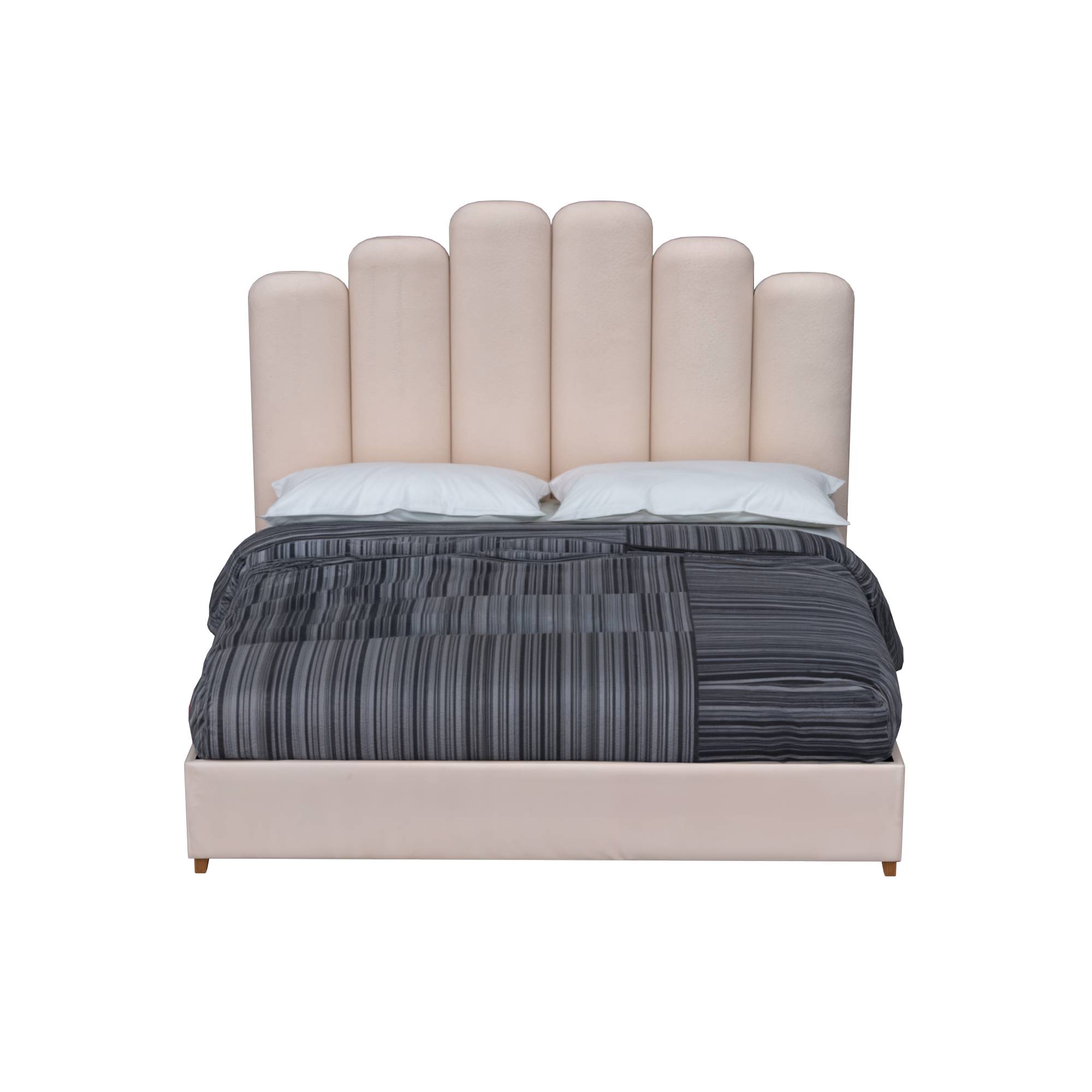 Cama tapizada Elisse - Color Beige (Tela antifluido) - Imagen 3