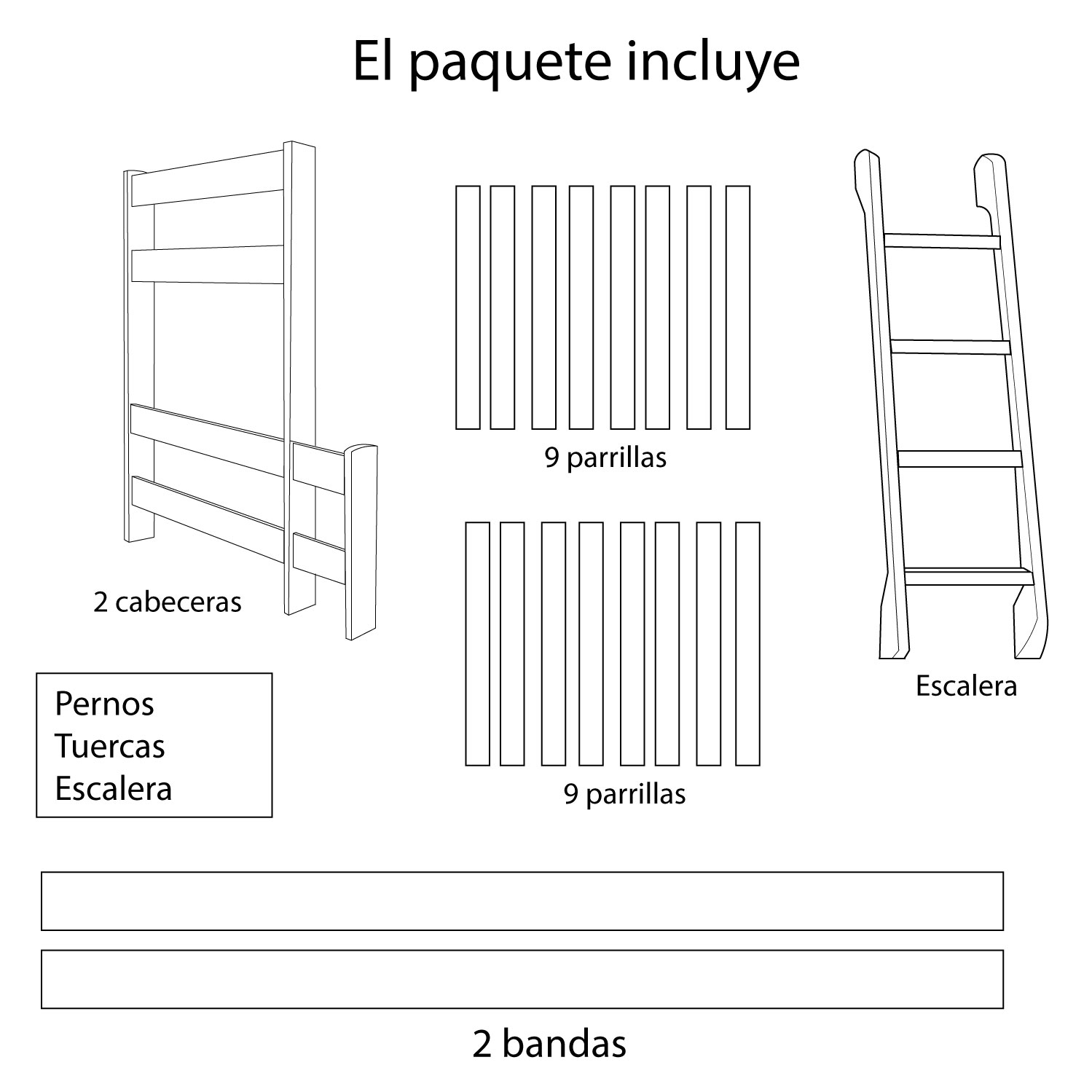 CAMAROTE MIXTO PINO DE 1″X 6″ APANELADO+ ACAB. LAQUEADO - Imagen 3
