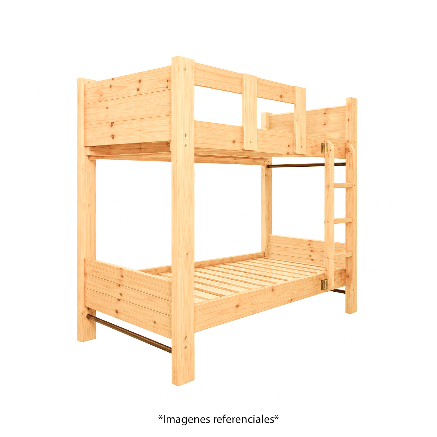 CAMAROTE 2 PLAZAS PINO DE 1.5´ X 6´ APANELADO + ACABADO LAQUEADO