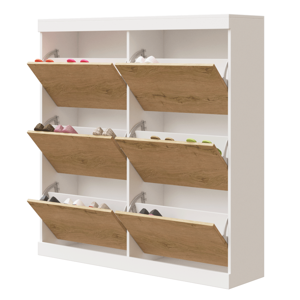 Zapatera de 6 divisiones con puertas abatibles- color Tribeca - Imagen 4