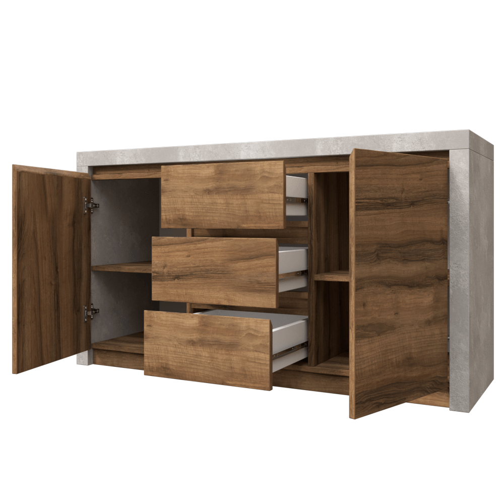 CÓMODA ROBUSTA 2 PUERTAS 3 CAJONES - Imagen 3