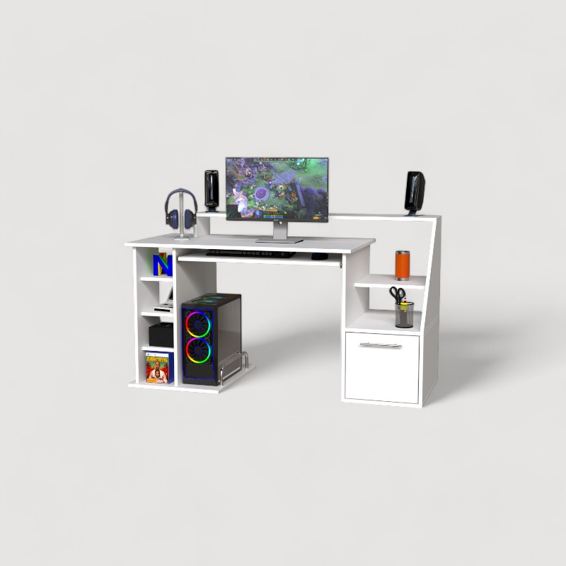 ESCRITORIO GAMER COMPARTIMIENTOS Y REPISAS