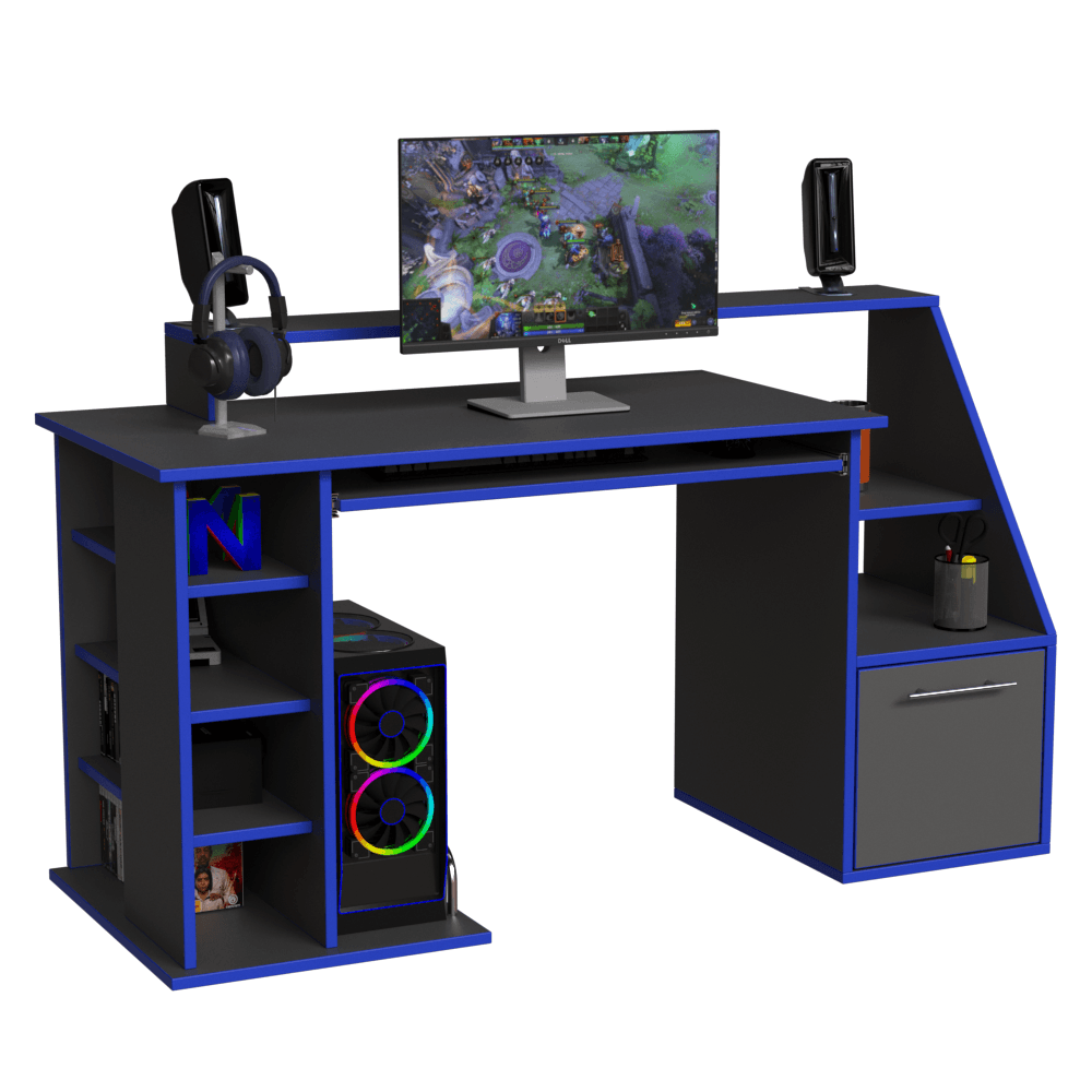 ESCRITORIO GAMER COMPARTIMIENTOS Y REPISAS - Imagen 4