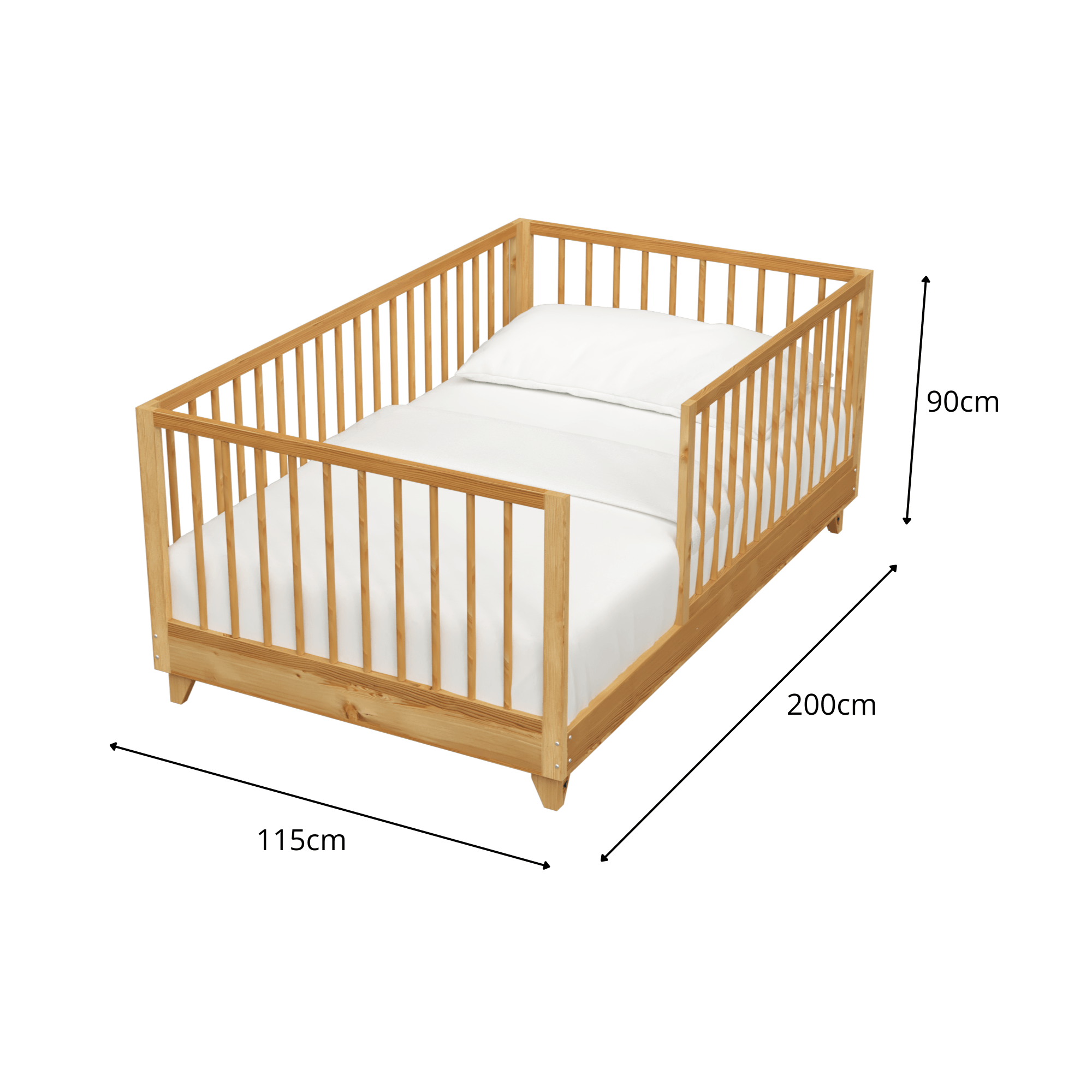 CAMA MONTESSORI EVOLUTIVA DESARMABLE + PATAS - Imagen 4