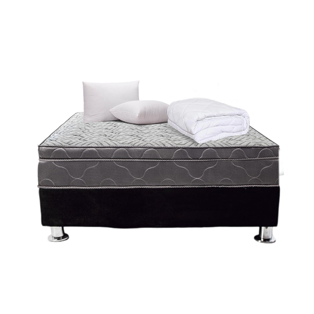 CAMA: BOX TARIMA + COLCHON SEMIORTOPÉDICO+ PROTECTOR Y ALMOHADA GRATIS - Imagen 2