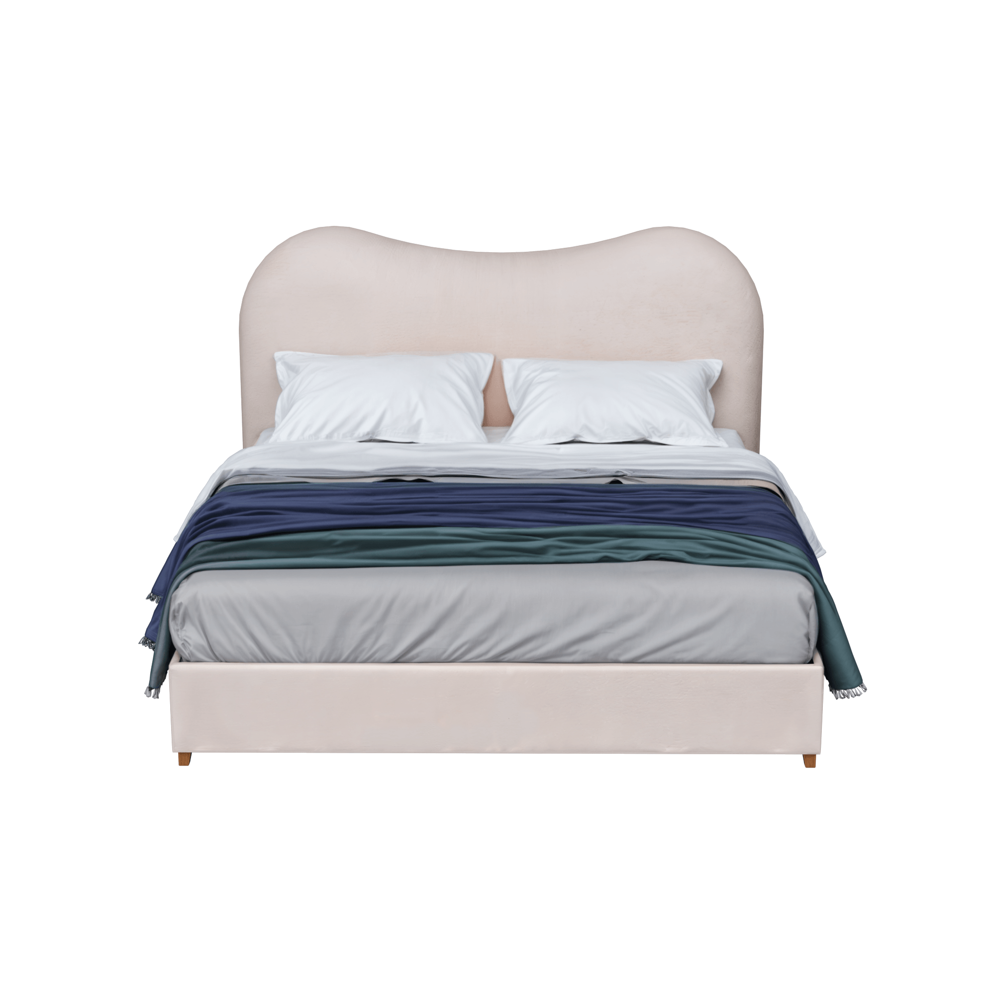 Cama tapizada Berlín Nube - Color Beige (Tela antifluido) - Imagen 3