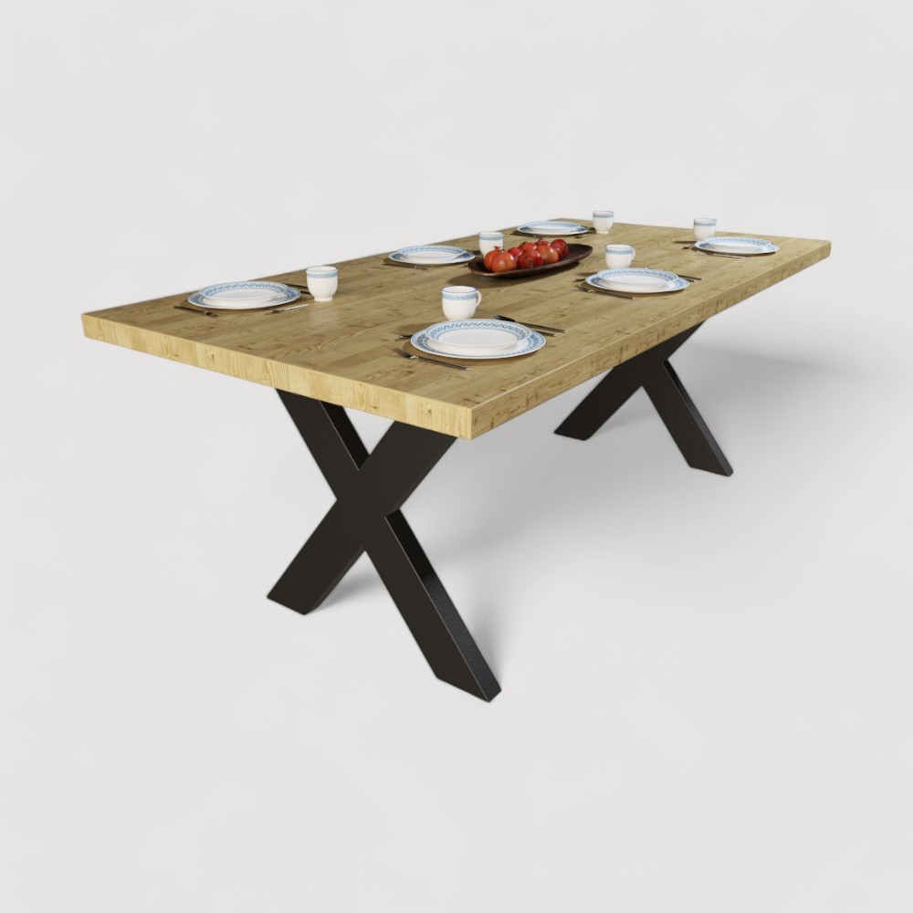 MESA KORIÑA + ESTRUCTURA CON ACABADO AL HORNO
