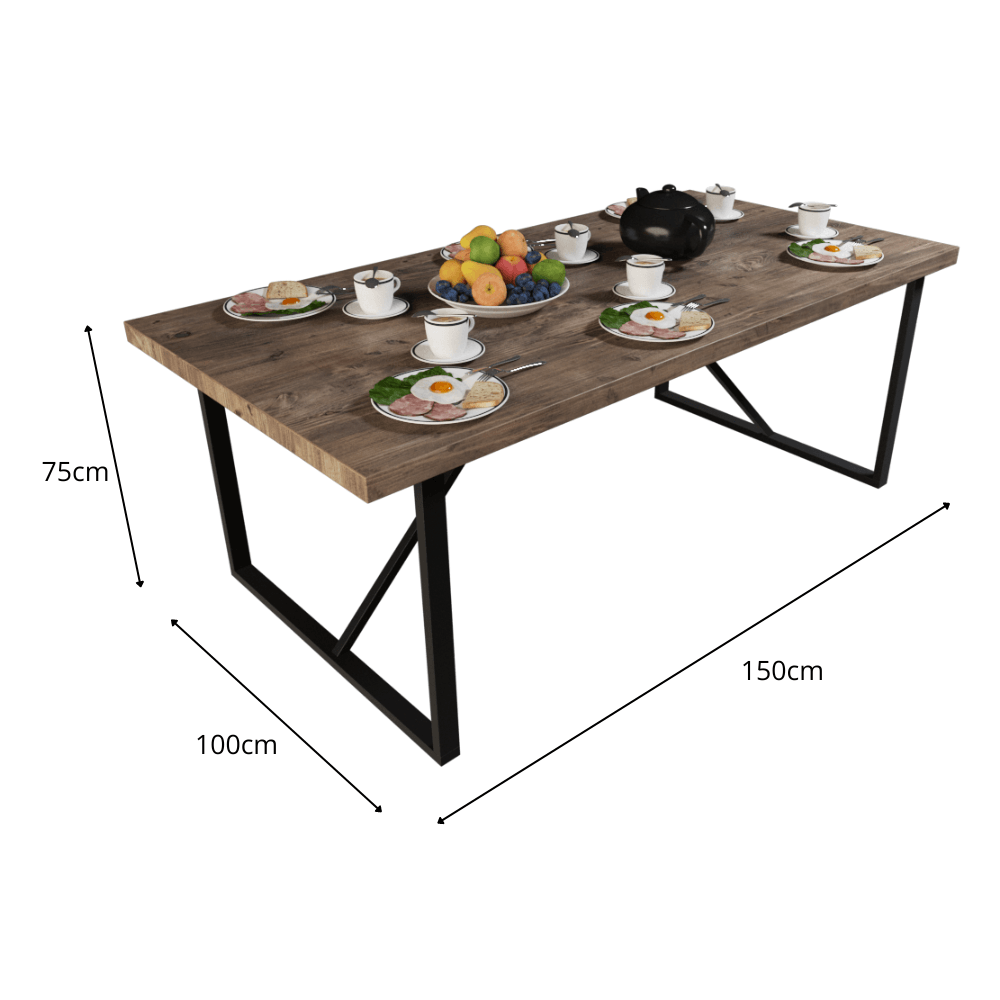 MESA YACHANA + ESTRUCTURA CON ACABADO AL HORNO - Imagen 4