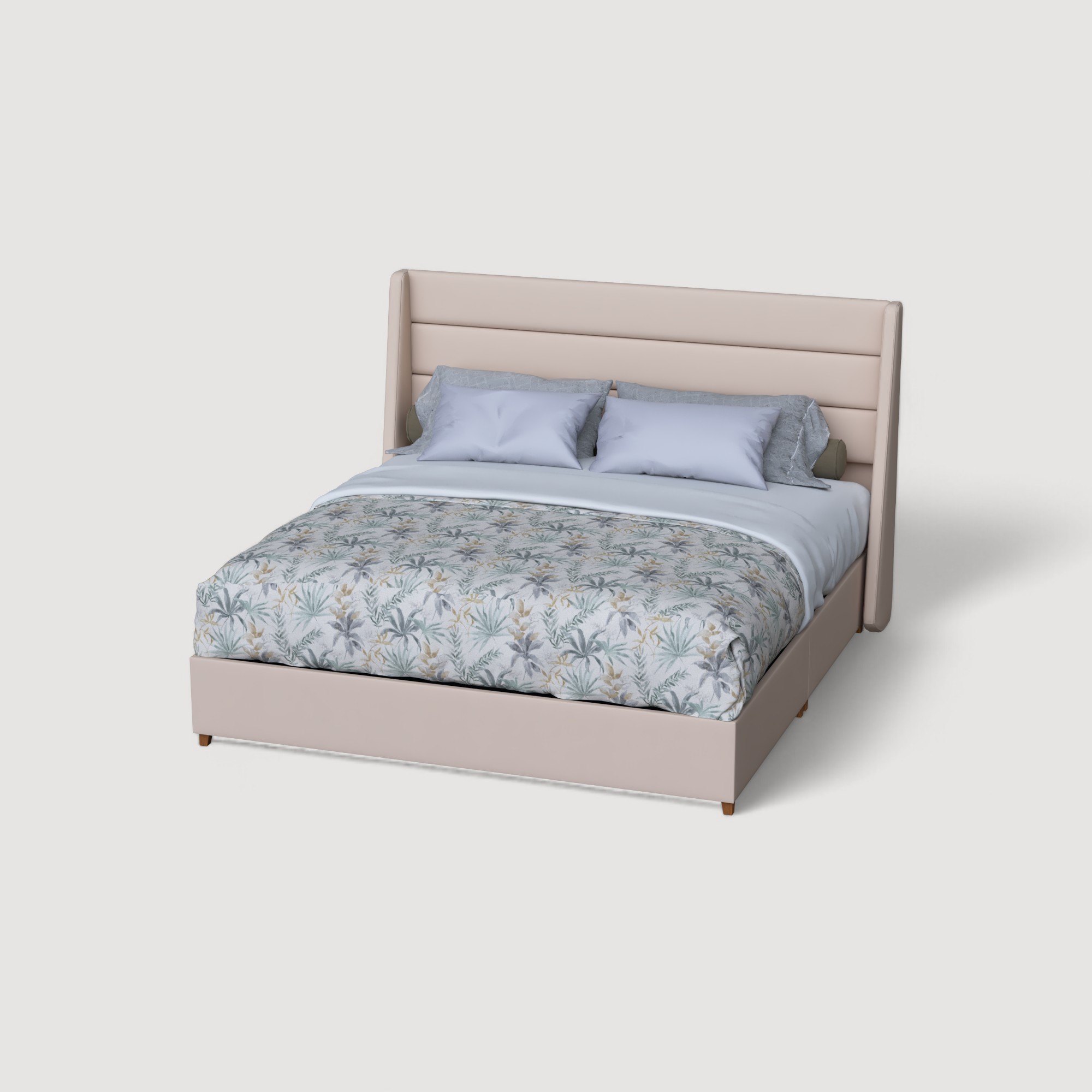 Cama tapizada Estocolmo - Color Beige (Tela antifluido)
