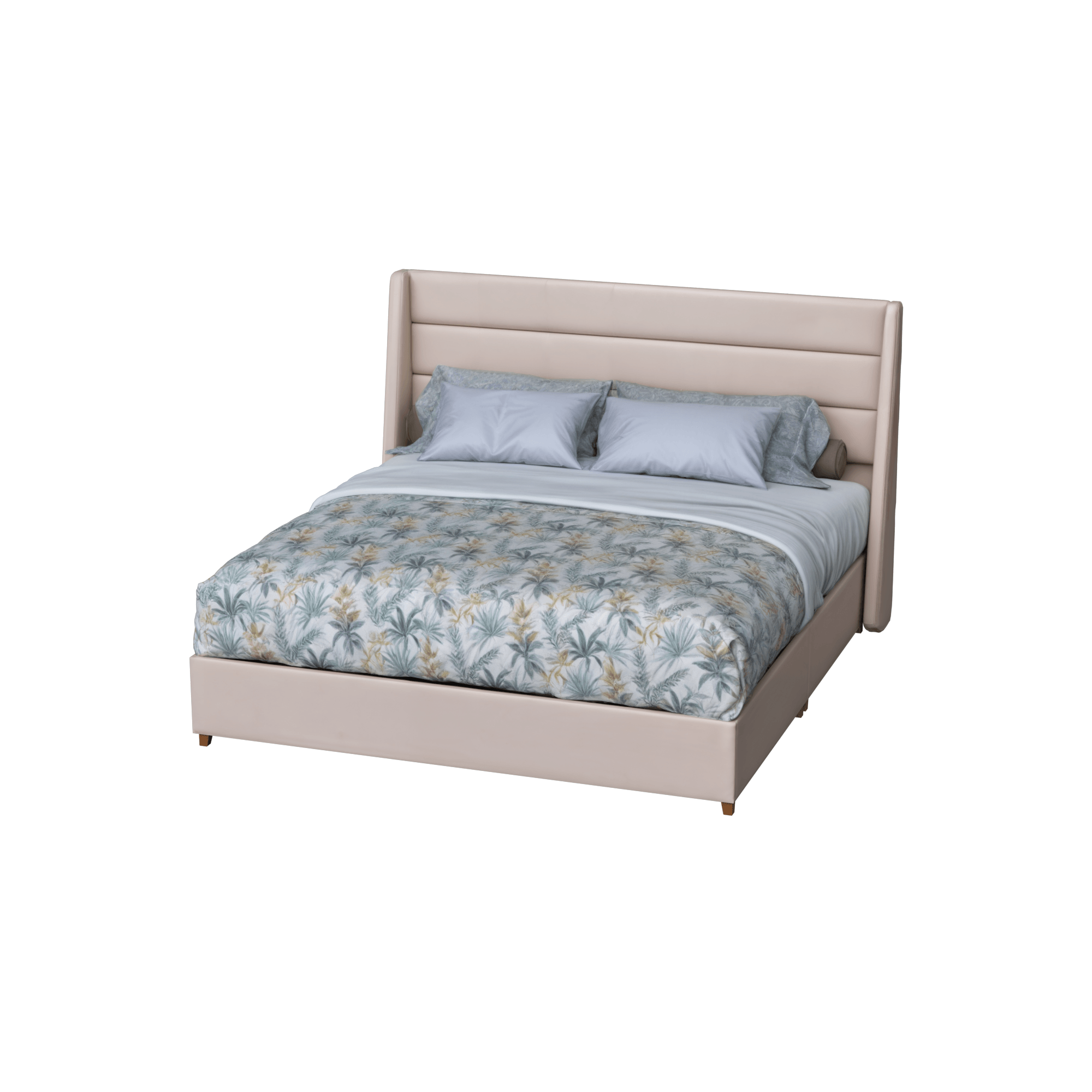 Cama tapizada Estocolmo - Color Beige (Tela antifluido) - Imagen 2