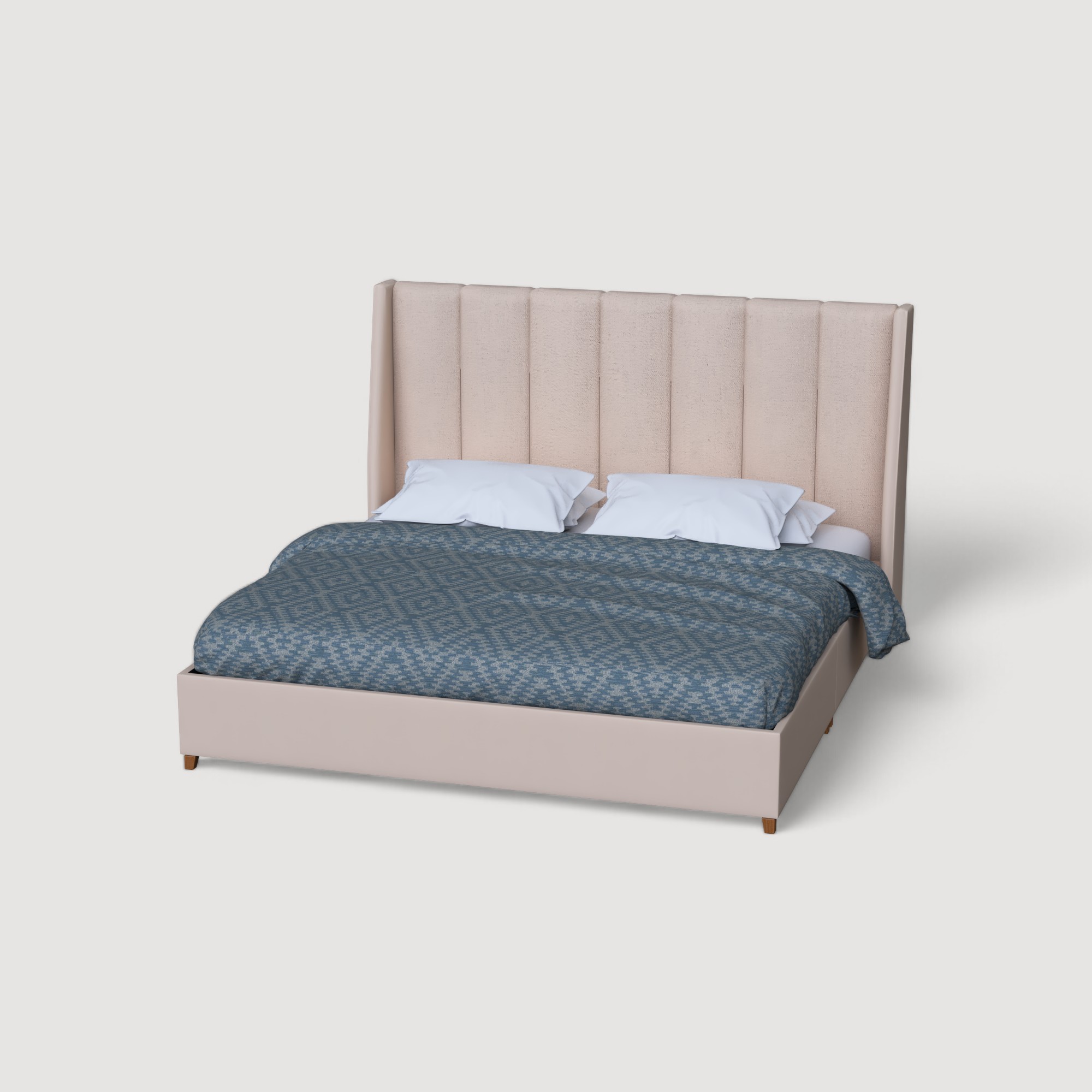 Cama tapizada Praga - Color Beige (Tela antifluido)