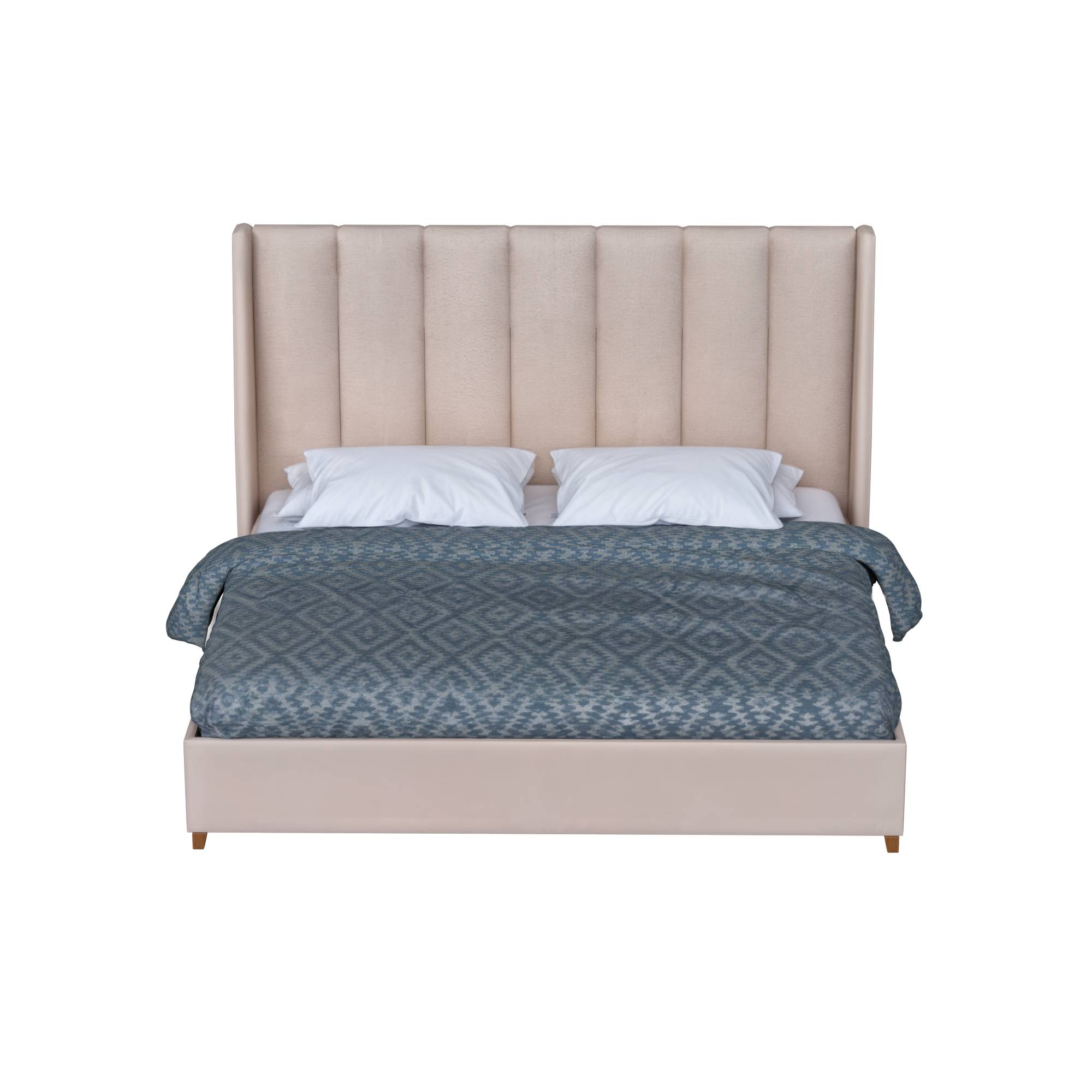 Cama tapizada Praga - Color Beige (Tela antifluido) - Imagen 3