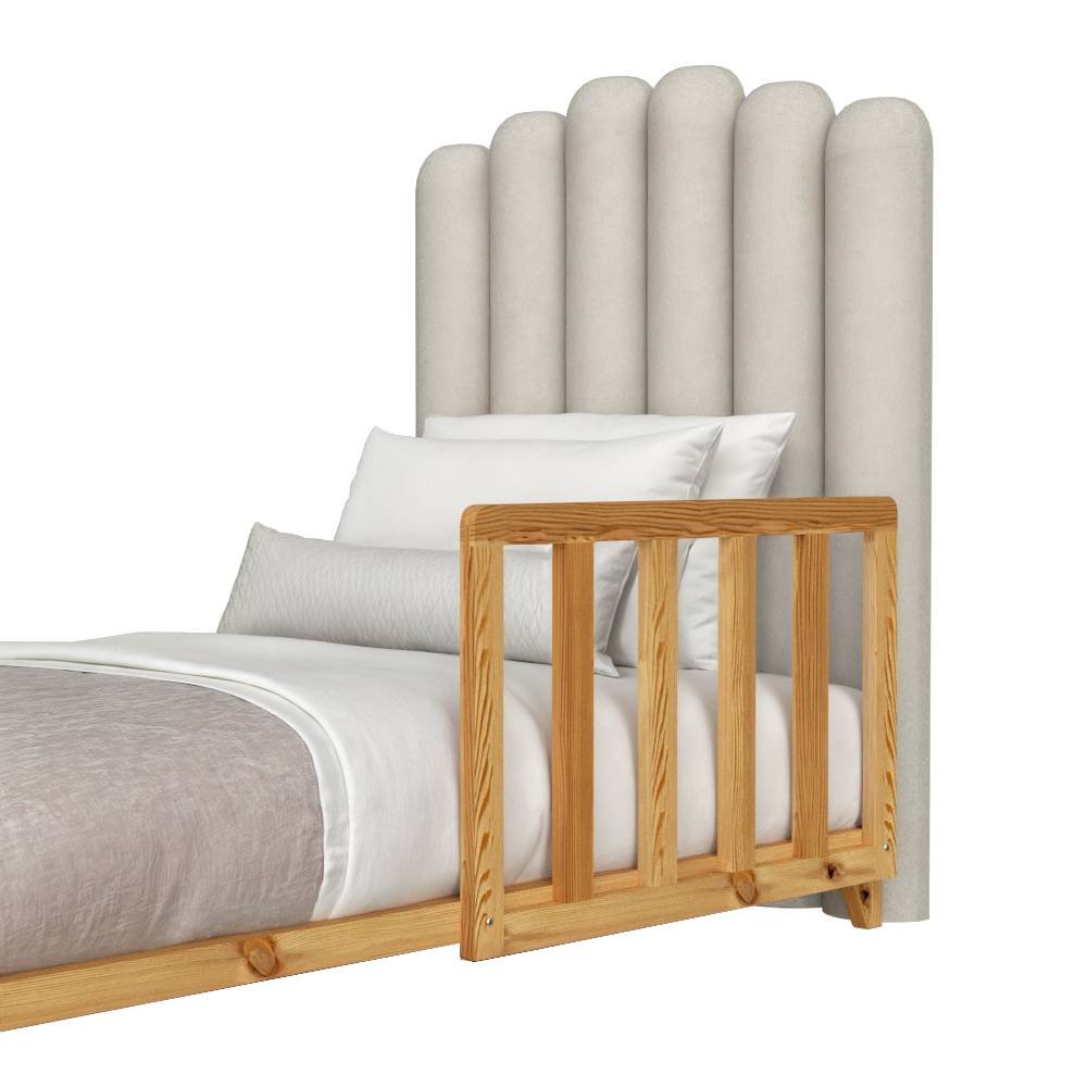 Cama Tapizada Oporto Madera Pino (Tela antifluido) - Imagen 3
