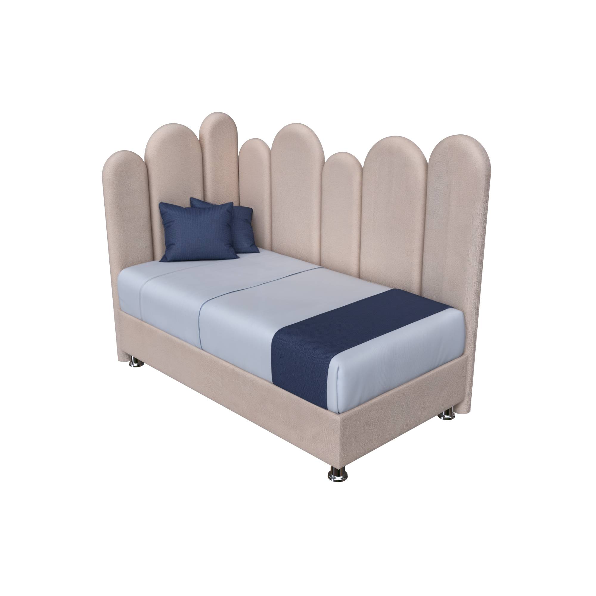 Cama Tapizada Nube - Tela antifluido - Imagen 2