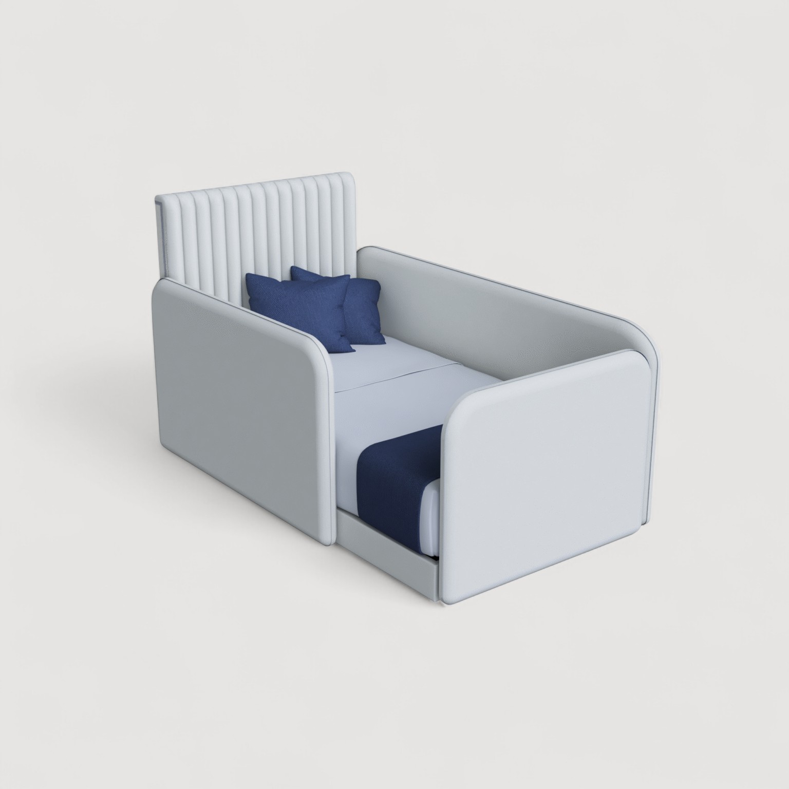 CAMA MONTESSORI EVOLUTIVA DE CUERO + PATAS