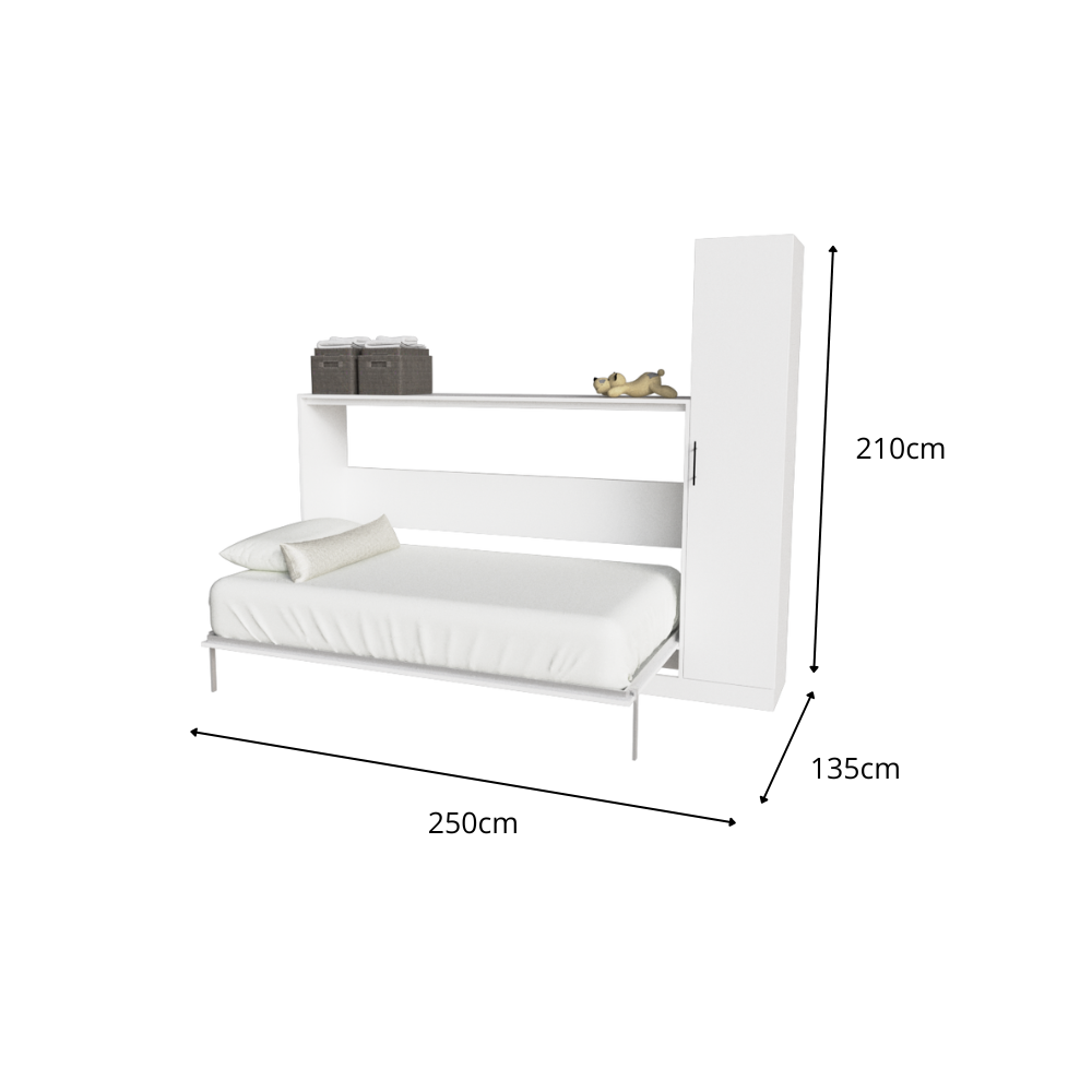 Cama abatible horizontal 1 pilar - Imagen 4