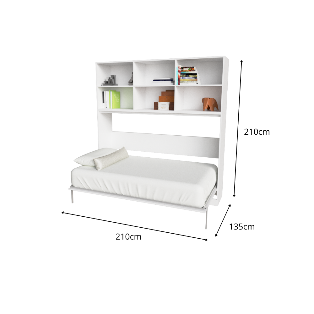 Cama abatible con repisas - Imagen 4